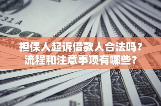 北京担保人起诉借款人合法吗？流程和注意事项有哪些？