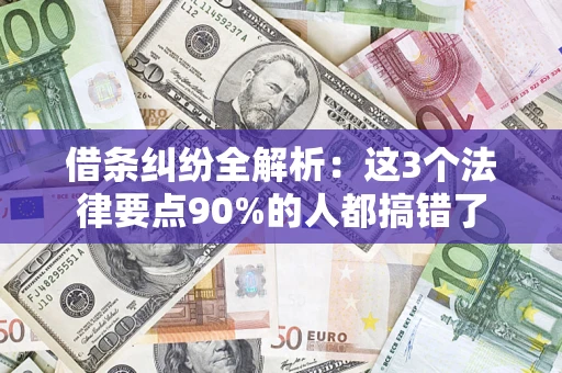 北京借条纠纷全解析：这3个法律要点90%的人都搞错了