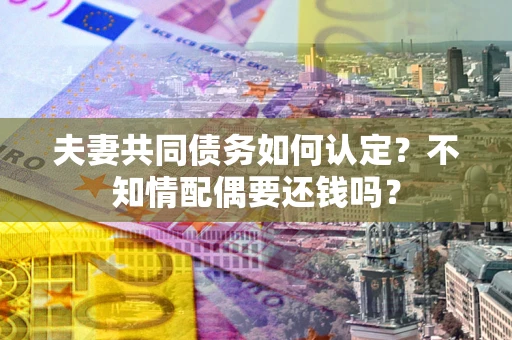 北京夫妻共同债务如何认定？不知情配偶要还钱吗？