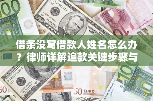 北京借条没写借款人姓名怎么办？律师详解追款关键步骤与证据链构建