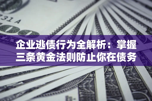 北京企业逃债行为全解析：掌握三条黄金法则防止你在债务乱局中“踩雷”